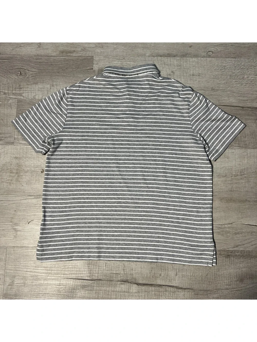 Polo Ralph Lauren Polo Shirt Mens XL Gray White Stripe Pima